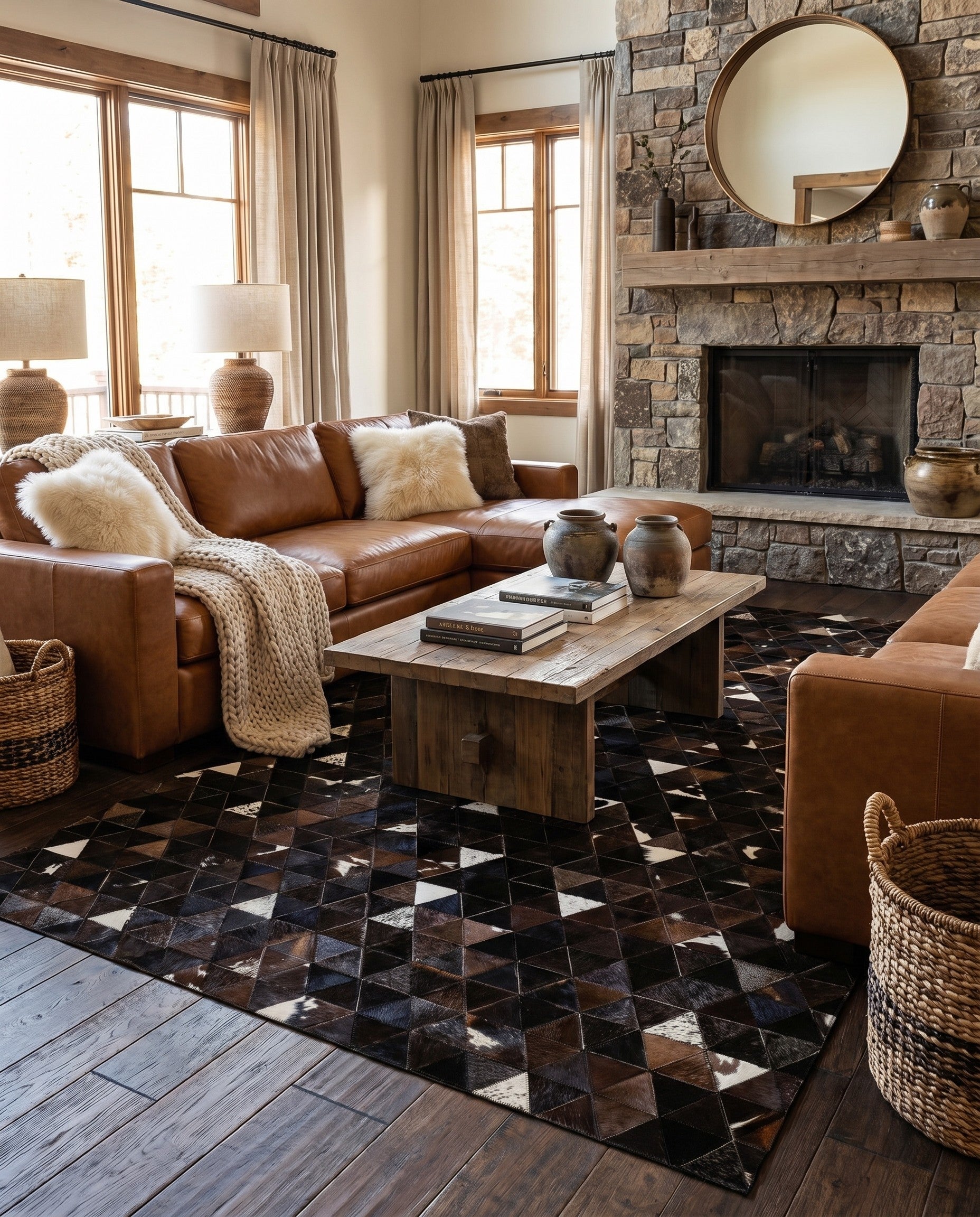 4' 11 x 7' 11 Cowhide - Patchwork Rug