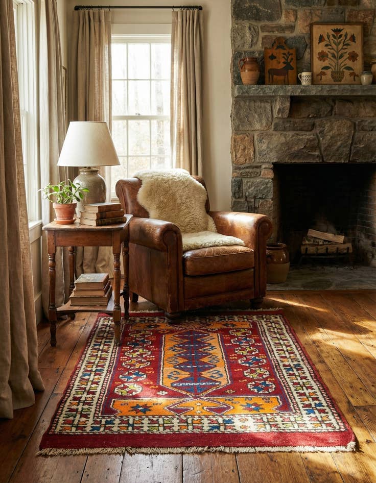 Detail image of 3' x 4' 5  Hand Knotted Anatolian Wool Rug