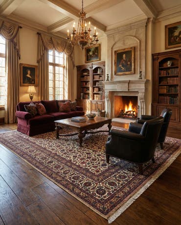  11' 7 x 17' 4 Mashad Wool Rug