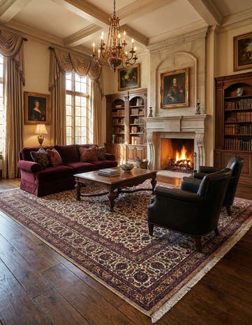 11' 7 x 17' 4 Mashad Wool Rug