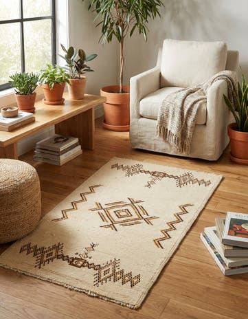 3' x 5' 6 Hand Knotted Moroccan Wool Rug