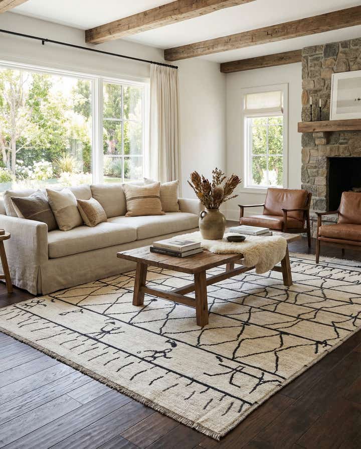 9' 3 x 11' 8 Hand Knotted Moroccan Wool Rug