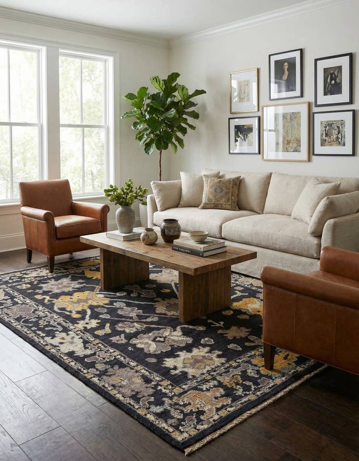 Detail image of 8' x 10' 2  Hand Knotted Oushak Wool Rug