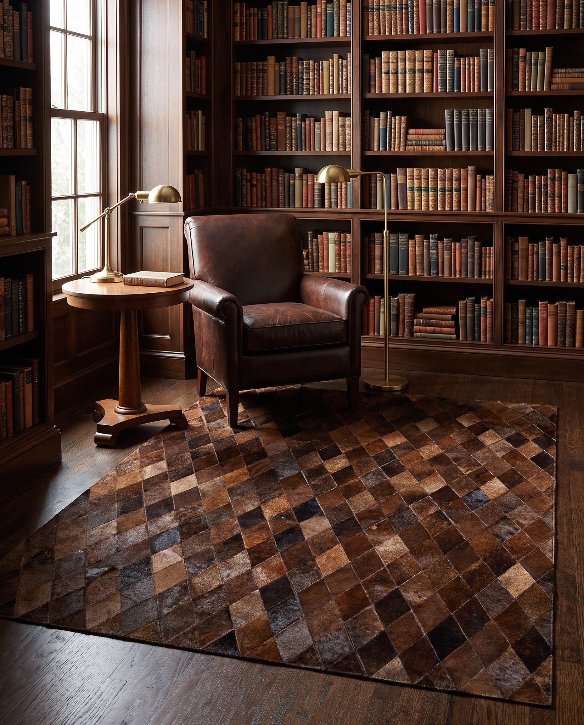 4' 8 x 6' 6 Cowhide Stocks Rug