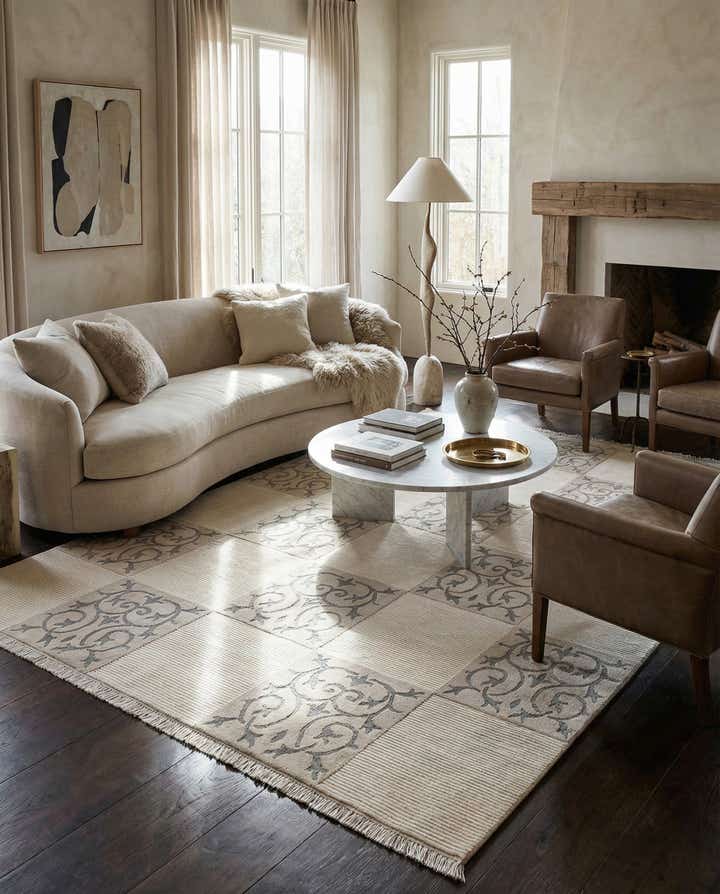 6' 7 x 9' 10 Hand Knotted Darya Wool Rug