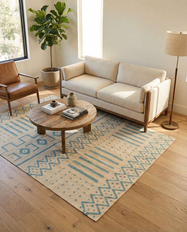 5' 9 x 7' 10 Hand Woven Kilim Modern Wool Rug