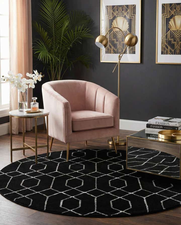 6' x 6' Marilyn Monroe™ Glam Trellis Round Rug