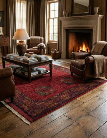 4' x 6' 4 Ersari Afghan Wool Rug