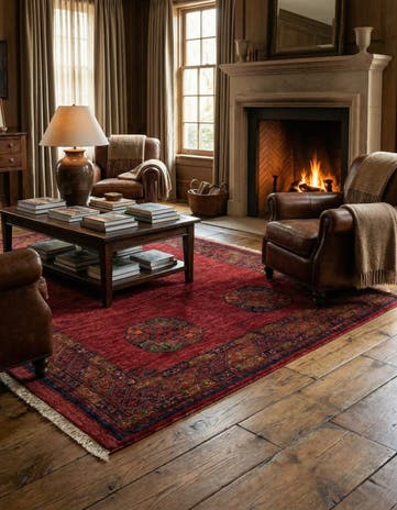 4' x 6' 4 Ersari Afghan Wool Rug