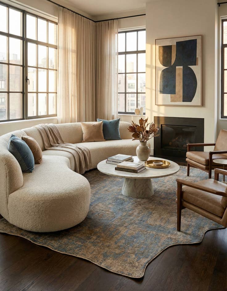 Detail image of  5' 2 x 7' 8  Hand Knotted Ultra Vintage Persian Wool Rug