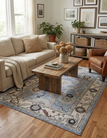 Harbor Blue Eco Traditional Rug