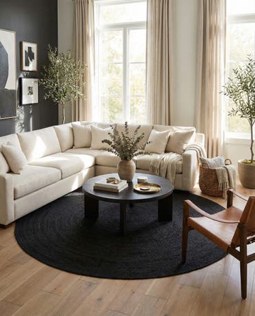  10' x 10'  Hand Braided Jute Round Rug