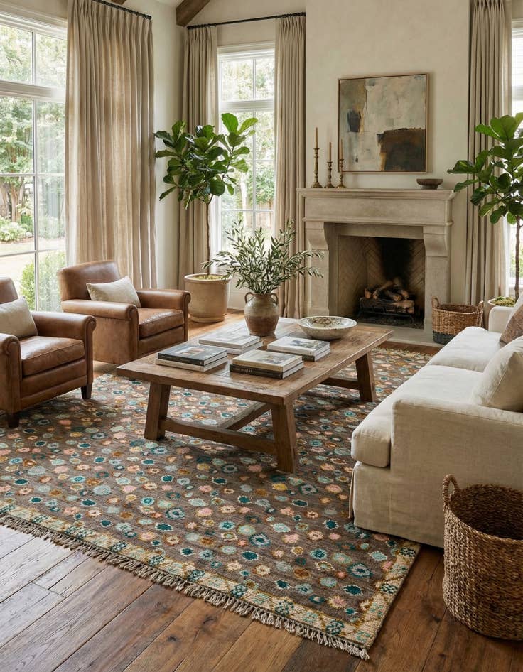 Detail image of 8' 3 x 9' 10  Hand Knotted Darya Wool Rug