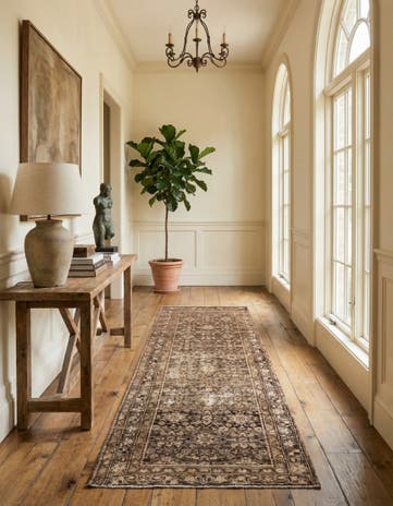 3' 7 x 10' 2 Hand Knotted Ultra Vintage Persian Wool Runner Rug