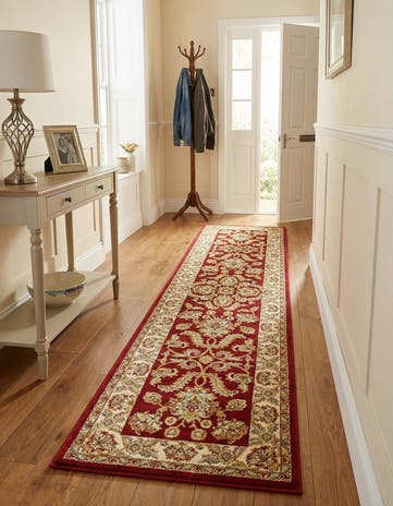 Red Classic Agra Runner Rug