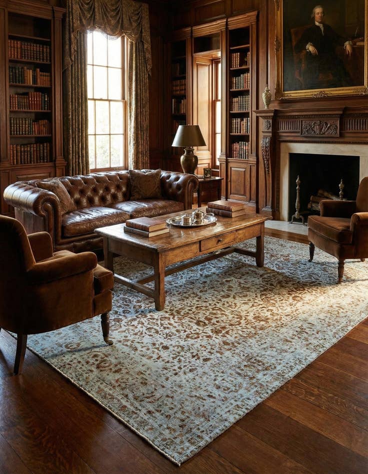 Detail image of 9' 4 x 12' 8 Vintage Royal Wool Rug