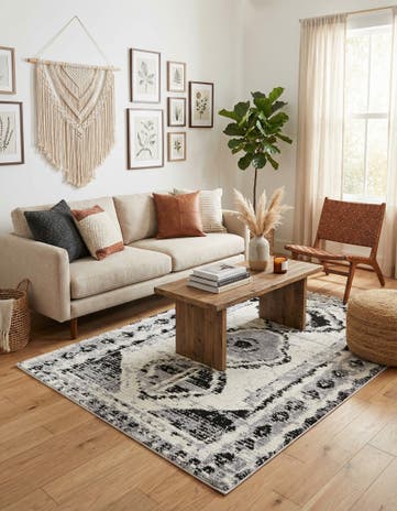 Black and White Tagine Rug