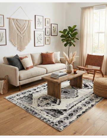 Black and White Tagine Rug