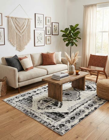 Black and White Tagine Rug