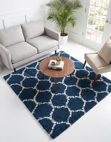5' 3 x 5' 3 Lattice Shag Square Rug