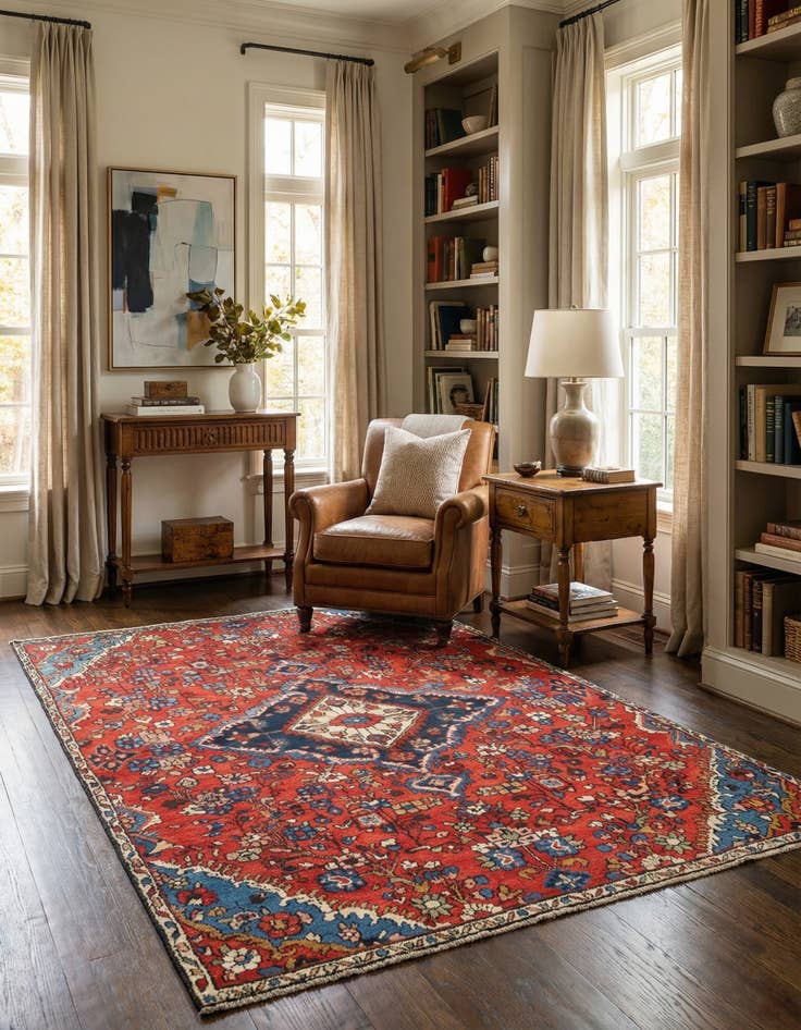 Detail image of 5' 1 x 7' 5 Hamedan Rug