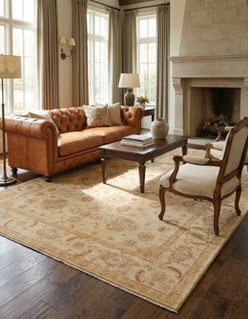 6' 8 x 10' Hand Knotted Peshawar Ziegler Rug