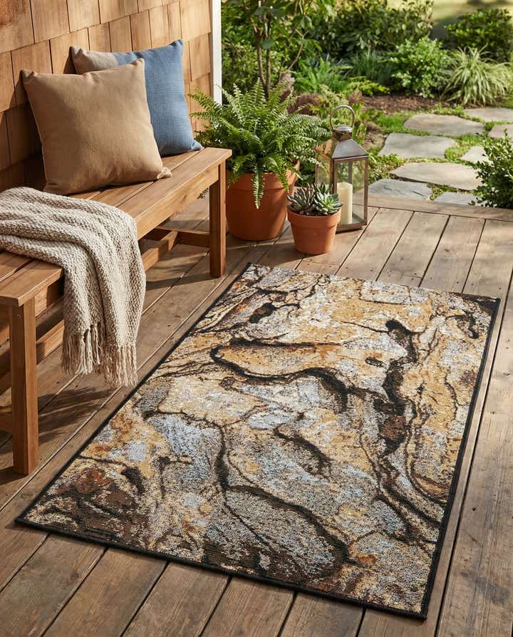 2' x 3' Easy-Clean Modern Indoor / Outdoor Rug