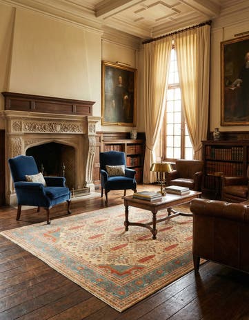6' 8 x 9' 9 Hand Knotted Ariana Ziegler Oriental Rug