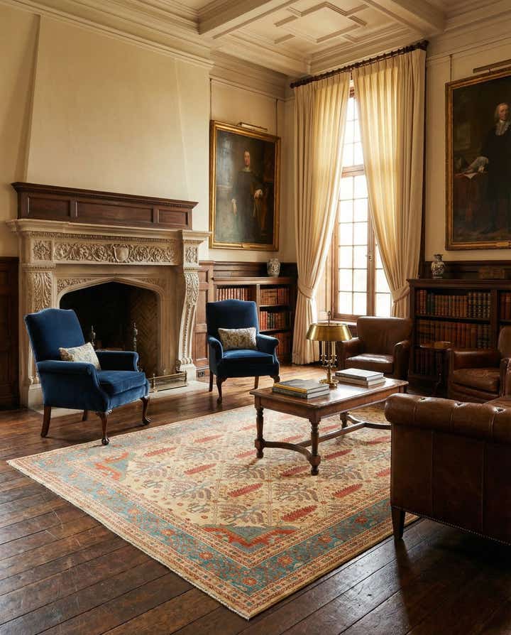 6' 8 x 9' 9 Hand Knotted Ariana Ziegler Oriental Rug