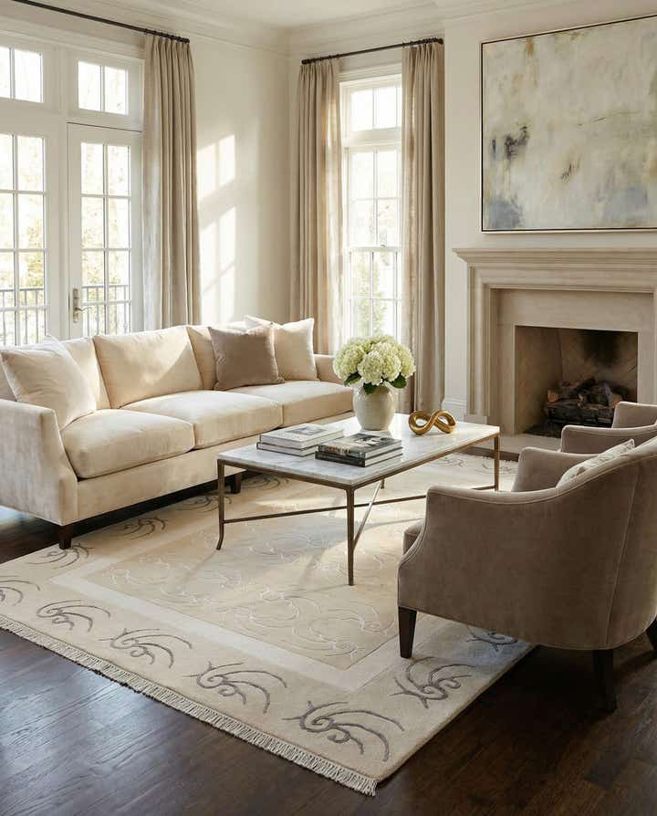 5' 7 x 7' 11 Hand Knotted Darya Wool Rug