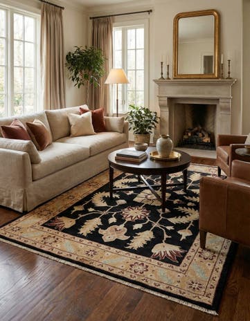 5' 2 x 7' 7 Hand Knotted Ziegler Wool Rug