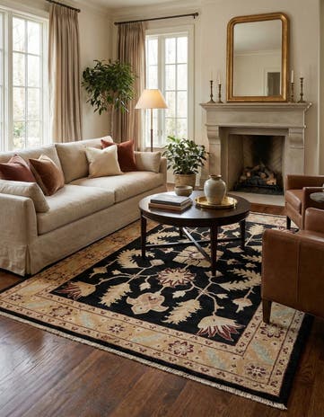 5' 2 x 7' 7 Hand Knotted Ziegler Wool Rug