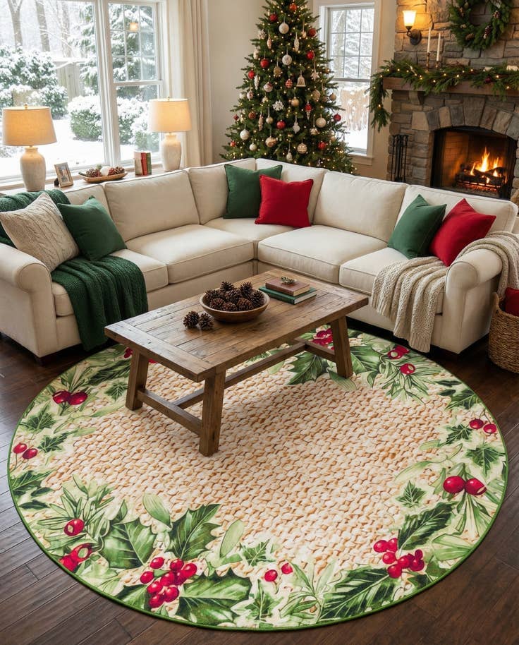 Detail image of 10' x 10' Easy-Clean Jill Zarin Caribbean Indoor / Outdoor Round Rug