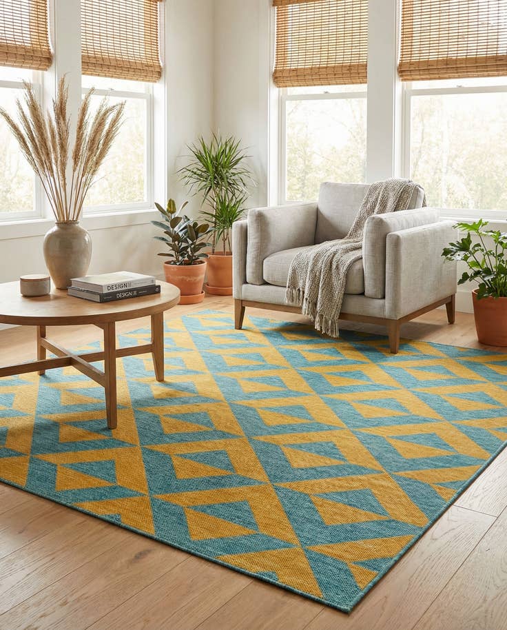 Detail image of 7' 10 x 7' 10 Easy-Clean Jill Zarin Napa Indoor / Outdoor Square Rug