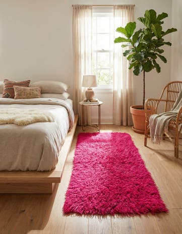 2' 9 x 5' 10 Hand Knotted Moroccan Wool Runner Rug