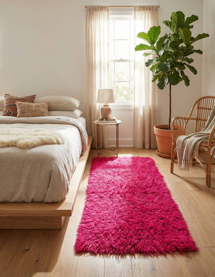 Detail image of  2' 9 x 5' 10  Hand Knotted Moroccan Wool Runner Rug