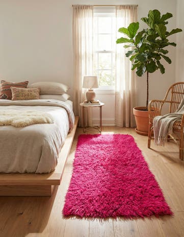 2' 9 x 5' 10 Hand Knotted Moroccan Wool Runner Rug