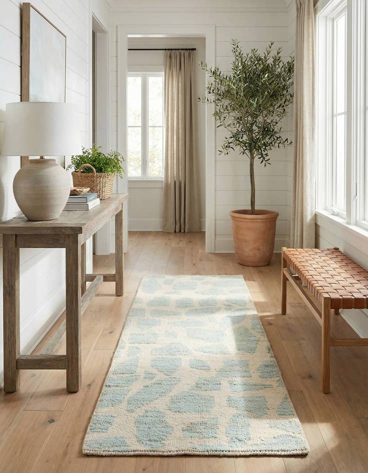 Detail image of 2' 6 x 6'  Hand Knotted Moroccan Wool Runner Rug