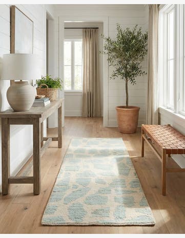 2' 6 x 6' Hand Knotted Moroccan Wool Runner Rug