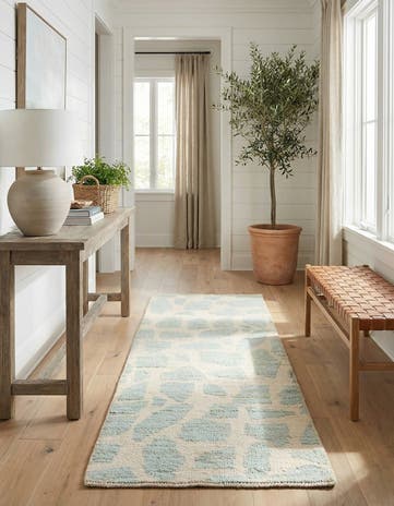 2' 6 x 6' Hand Knotted Moroccan Wool Runner Rug