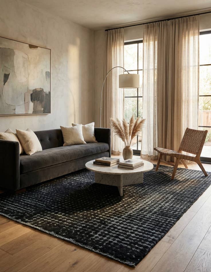 Detail image of 5' 4 x 8'  Hand Knotted Darya Wool Rug