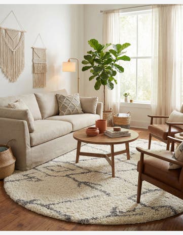 10' x 10' Infinity Shag Round Rug