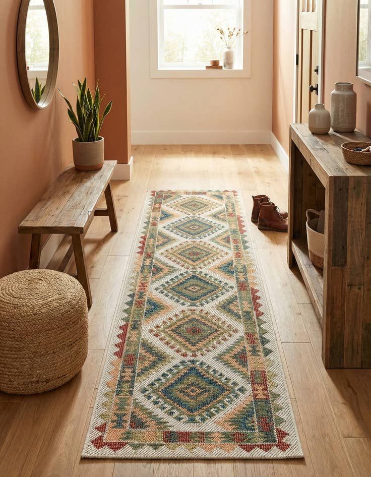 Detail image of 2' x 7' 10  Washable Baja Indoor / Outdoor Runner Rug