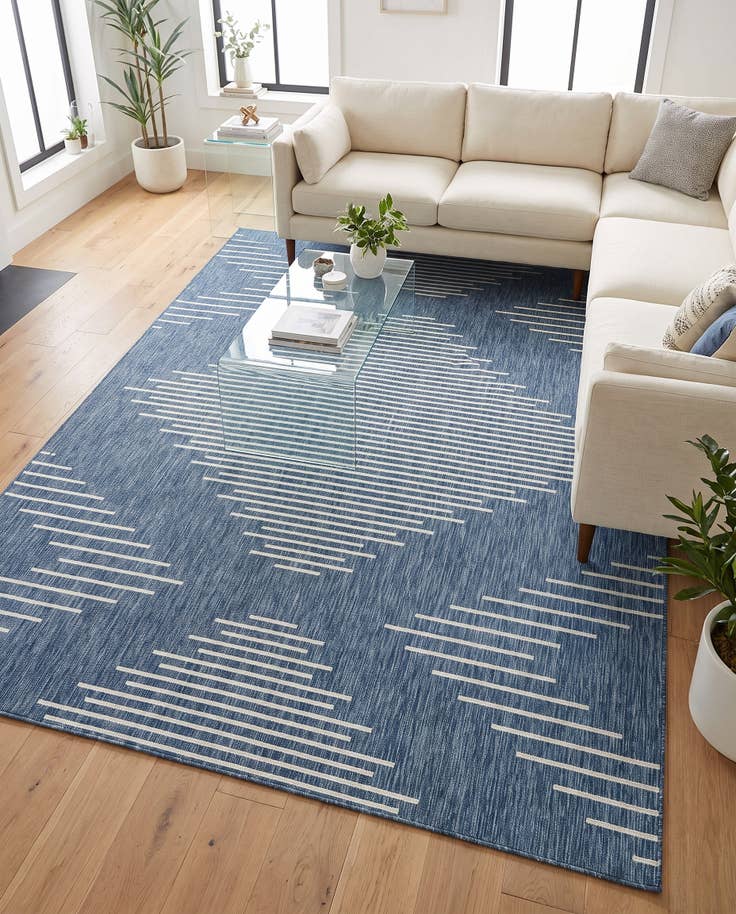 Detail image of 9' x 12' Easy-Clean Modern Indoor / Outdoor Rug