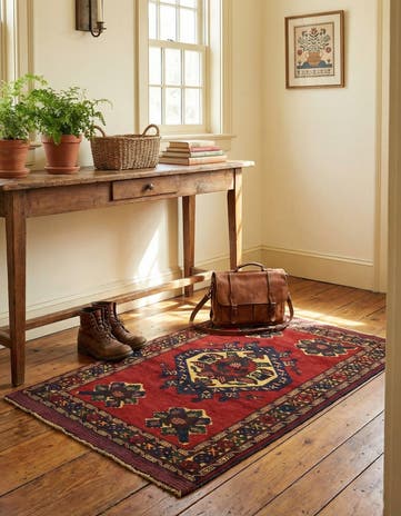 2' 10 x 4' 6 Hand Knotted Sumak Wool Rug