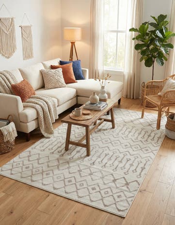 Pearl Bohemian Trellis Rug