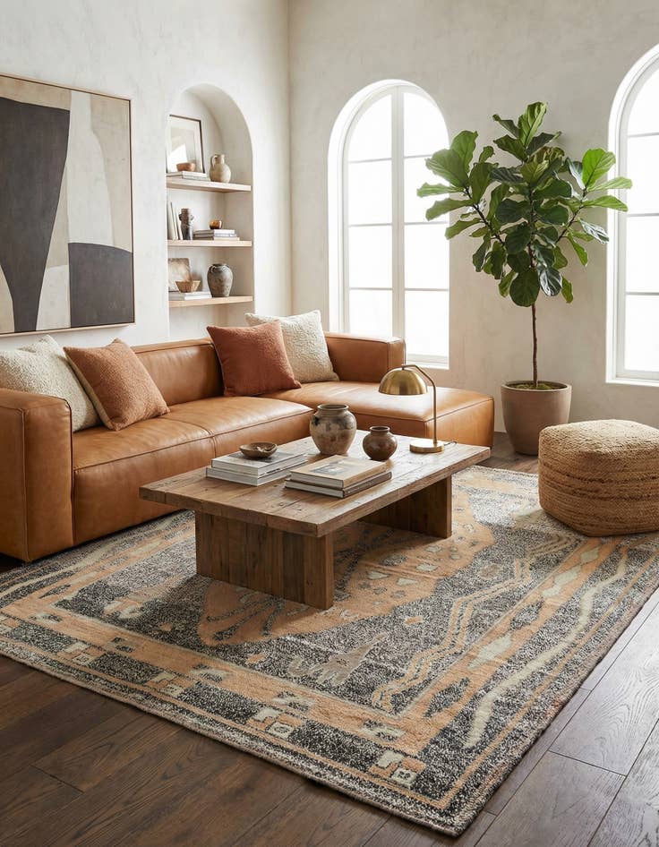 Detail image of 8' x 10' 1  Hand Knotted Moroccan Wool Rug