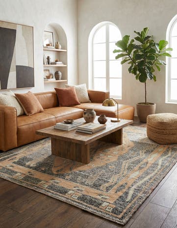 8' x 10' 1 Hand Knotted Moroccan Wool Rug