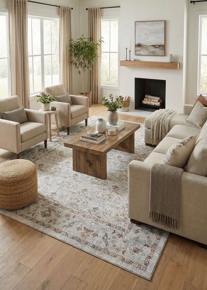 9' 5 x 13' 1 Washable Timeless Rug