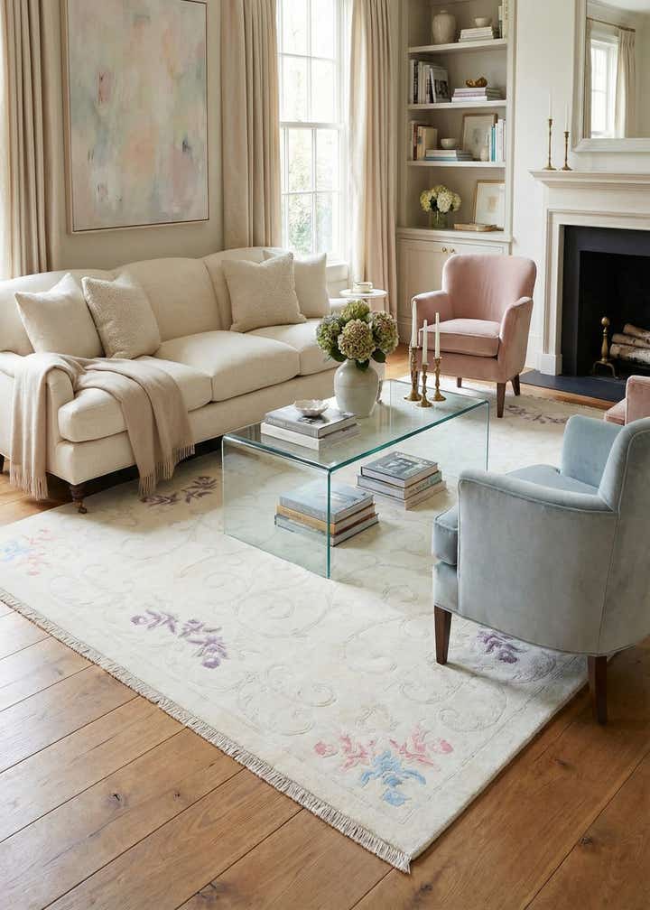 6' 7 x 9' 11 Hand Knotted Darya Wool Rug